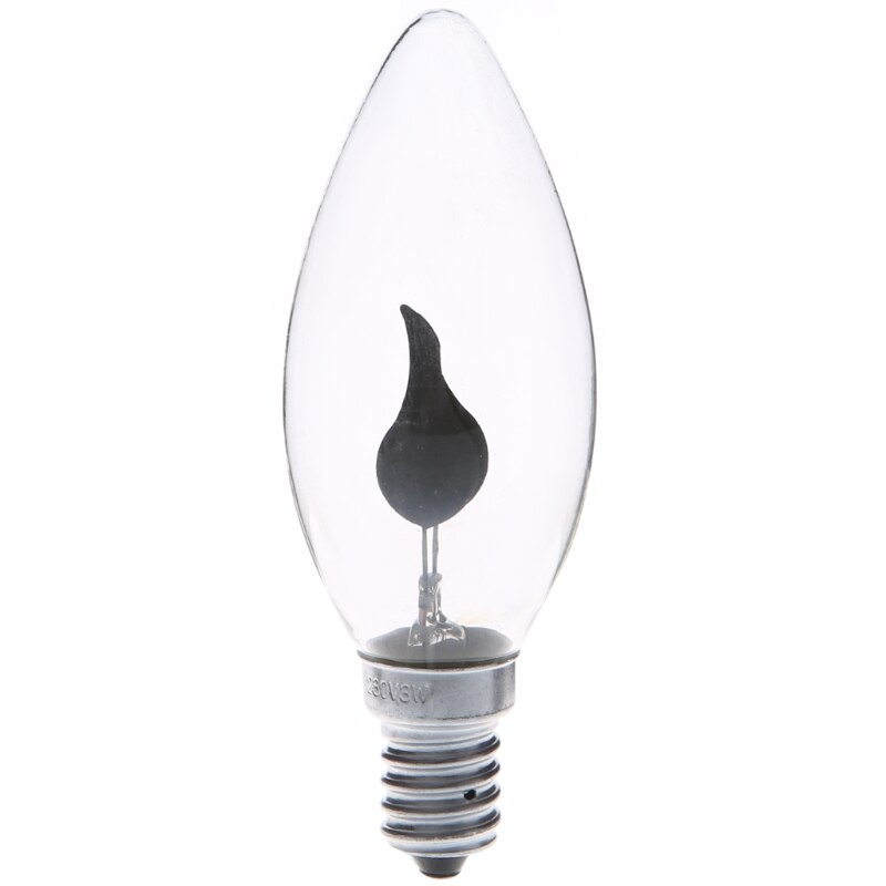 YAM E14 3W Edison Filament Candle Flicker Light Bulb Fire Flame Tail/Tipped Retro Decor Lamp Low Power Consumption: Tipped
