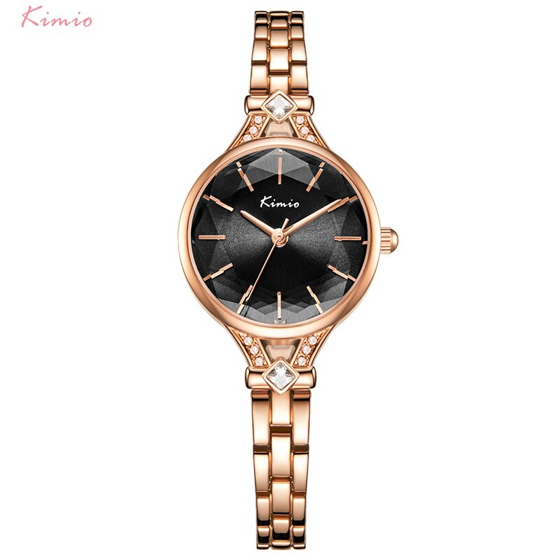 Kimio Frauen Uhren Quarz Armbanduhr Edelstahl Armbinde Uhr exquisit Strass Kleid Uhr Montre Femme: 1955