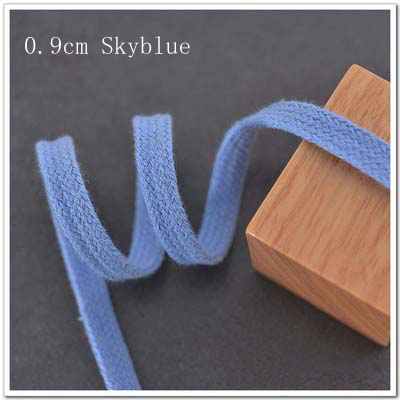 GUANDIN-corde plate en coton de couleur, corde pour travaux manuels bricolage ficelle plate en coton pour sacs, vêtement, chaussures, pantalons, casquettes/1yard/pièce: BB010-E-1Y