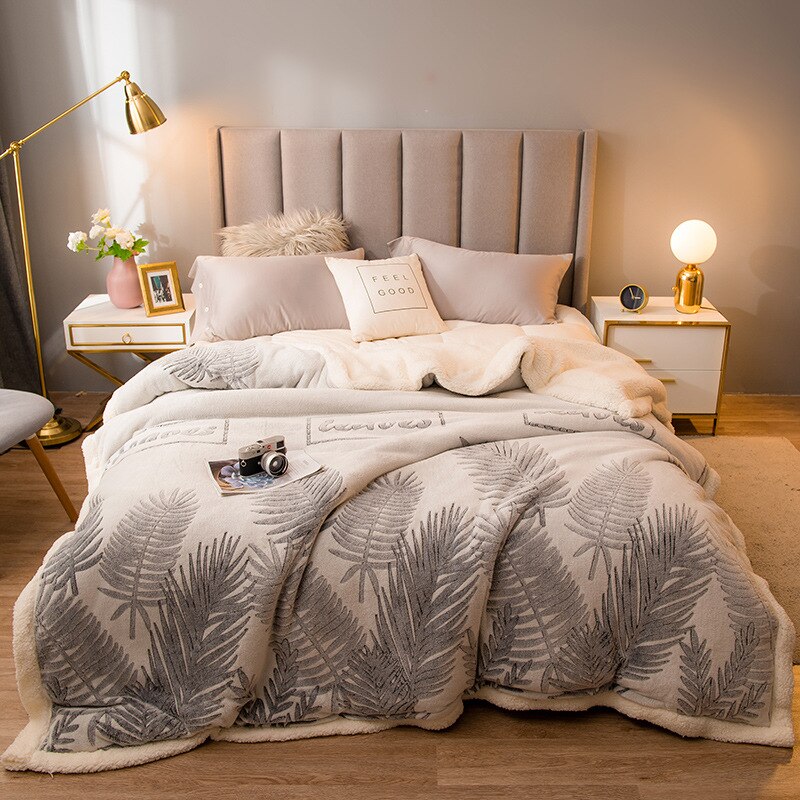 Super Warme Decke Luxus Dicke Decken Für Betten Vlies Decken und Wirft Winter Erwachsene Bett Abdeckung: Stil B / 150x200cm