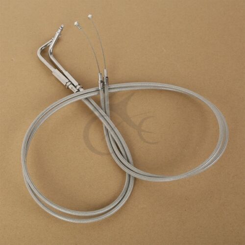 Motorcycle 48" 120CM Braided Throttle Cable For Harley Dyna Electra Glide Low Rider