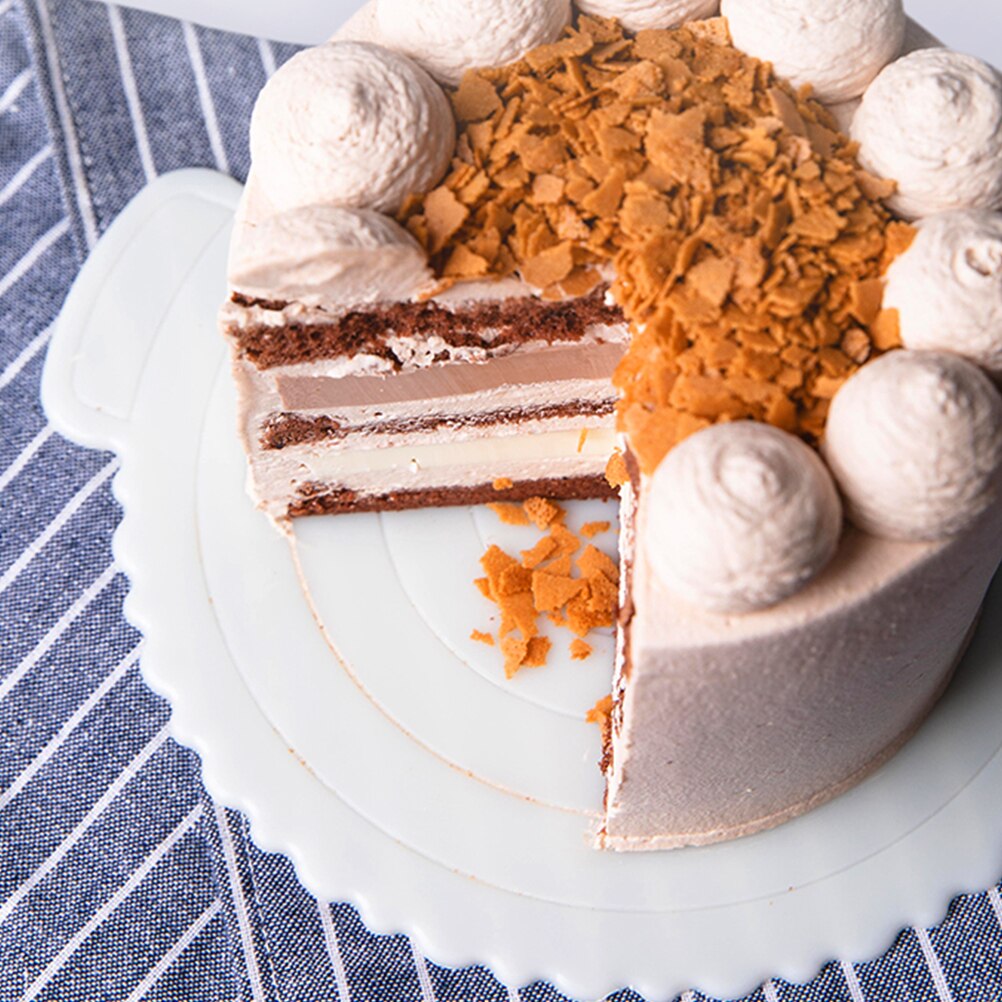 5Pcs Convenient Round Cake Serving Tray Reusable Round Cake Base Plate Non-Stick Cake Tray for Daily Use Home Kitchen Party