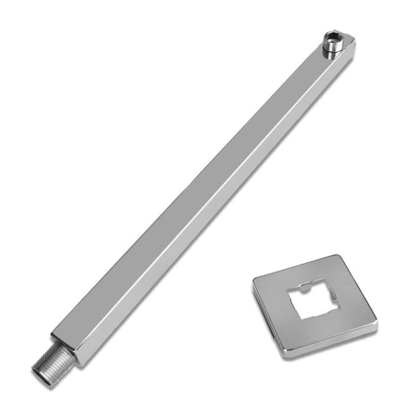 Brazo de extensión de cabezal de ducha montado en la pared, accesorio ajustable para baño, regadera de lluvia, adaptador de barras de repuesto, herramienta de baño: Default Title