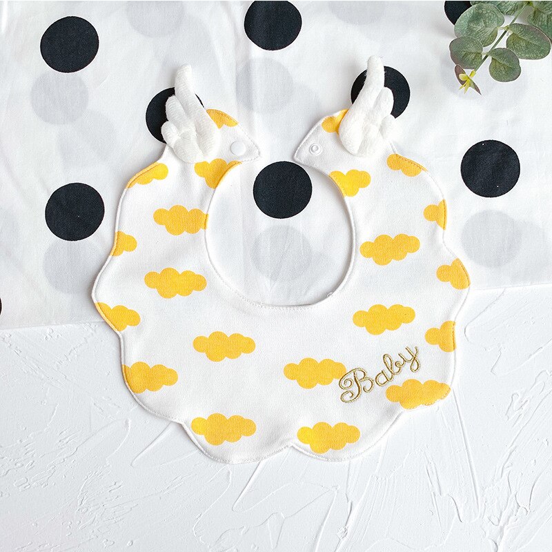Mignon dessin animé bébé bavoirs coton imperméable à l'eau baver Burp chiffons pour -nés bord ondulé doux produits pour enfants: 16