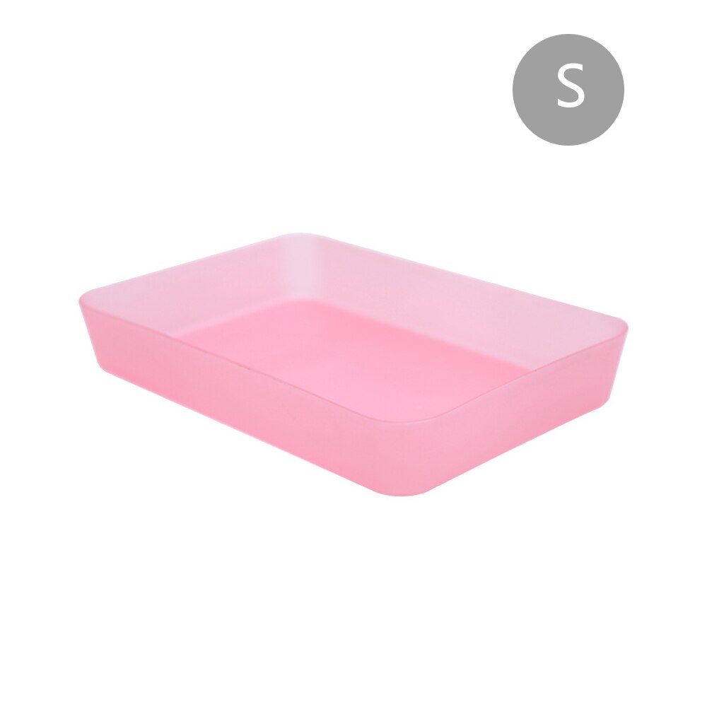 Verstelbare lade keuken bestek verdeler make-up opbergdoos thuis organizer thuis opslag organisatie rekken lade box: Roze s
