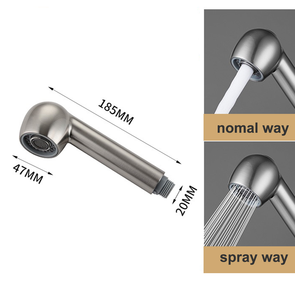 G1/2 Classic Kitchen Faucet Spray Shower Head Pull Out Spray Shower Nozzle Bathroom Sink Tap Mixer Replacement Accessory Spout