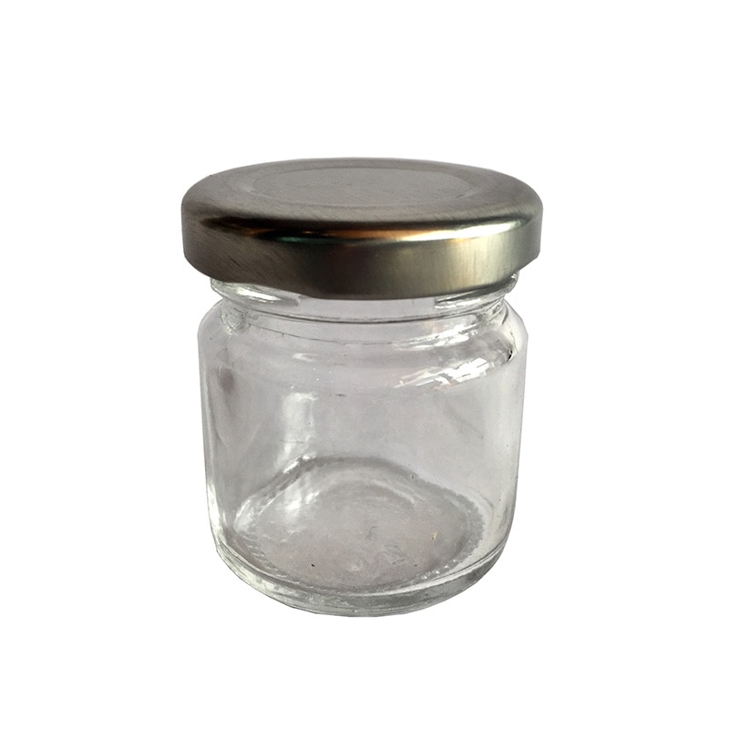 NEUE! 1,5 UNZEN 42ml Glas Runde Mini Gläser mit Gold/Silber/Schwarz deckel, Verwenden für Marmelade, honig, Süßigkeiten, Hochzeit Gefälligkeiten, Gewürz, Pack von 24Stck
