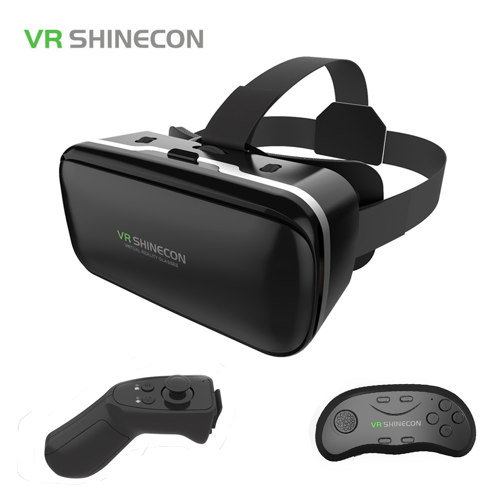 Originele Vr Shinecon 6.0 Virtual Reality Bril Kartonnen Vrbox Helm Voor 4.3-6.0 Inch Smartphone Met Draadloze Controller