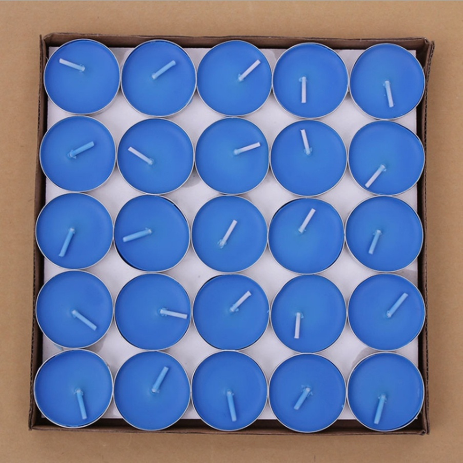 Bougies chauffe-éclairage à thé 50 pièces | Bougies chauffe-vaisselle non parfumées, bougies d'amour romantiques pour décor de maison, décoration pour maison, mariage, anniversaire: Bleu