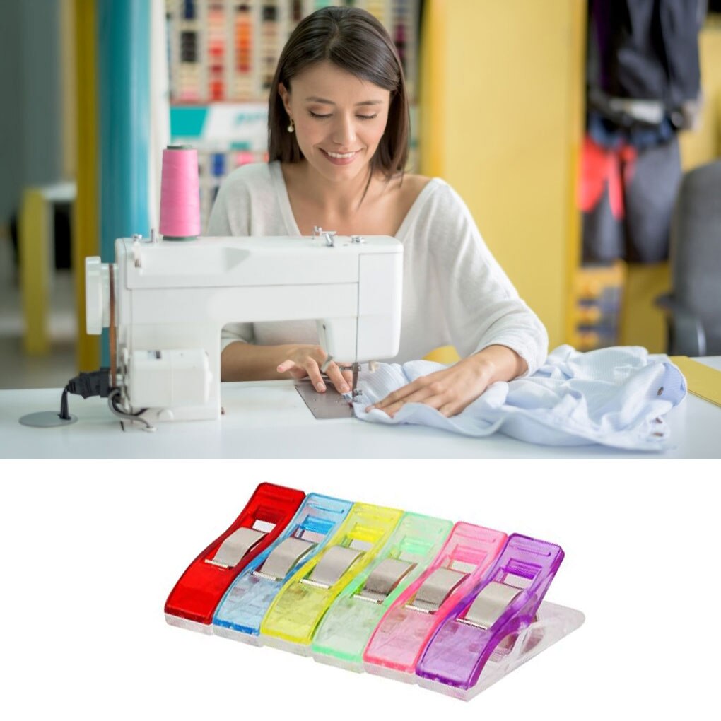 60Stck Kunststoff Multi-Zweck KleiderbüGel Clips Bunte NäHenne Schellen Handwerk Decke Bindung Clips