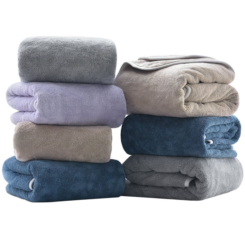 Pluche Strand + Handdoeken Super Absorberende Badhanddoek voor Volwassenen Grote Badkamer Body Spa Sport Handdoeken 90x160 cm
