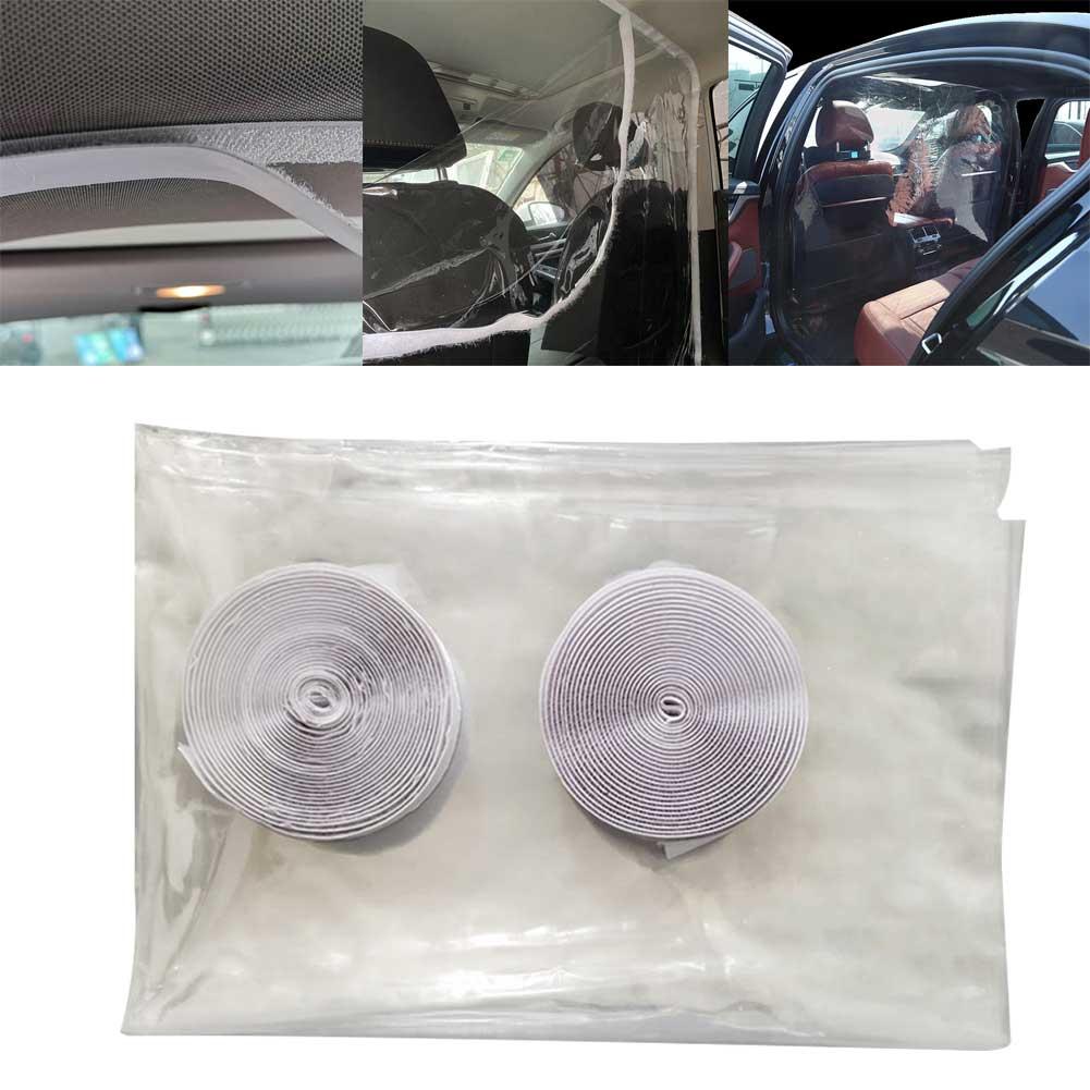 1.4mx2m Car Protection Partition Screen Taxi Car Cockpit Transparent Isolation PVC Film Anti-droplet Anti-dust Protective Cover