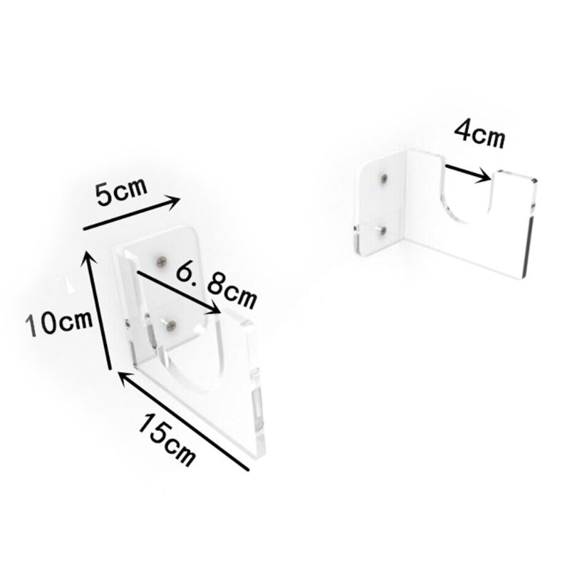 2 Stks/set Transparante Wand Gemonteerde Plank Display Home Vleermuis Bracket Bat Rack