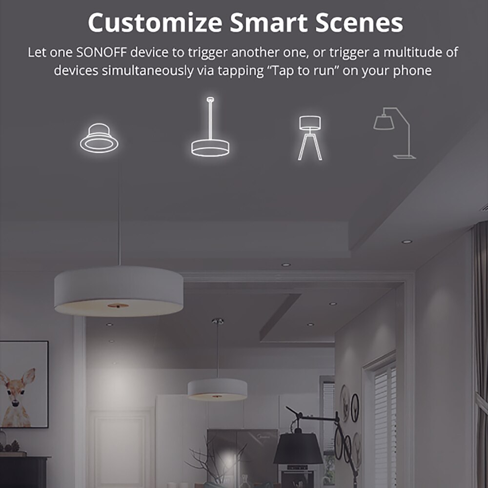 SONOFF MINIR2 Two-way Wifi Mini Switch Timer Wireless Switches Smart Home Automation Compatible with eWelink Alexa Google Home