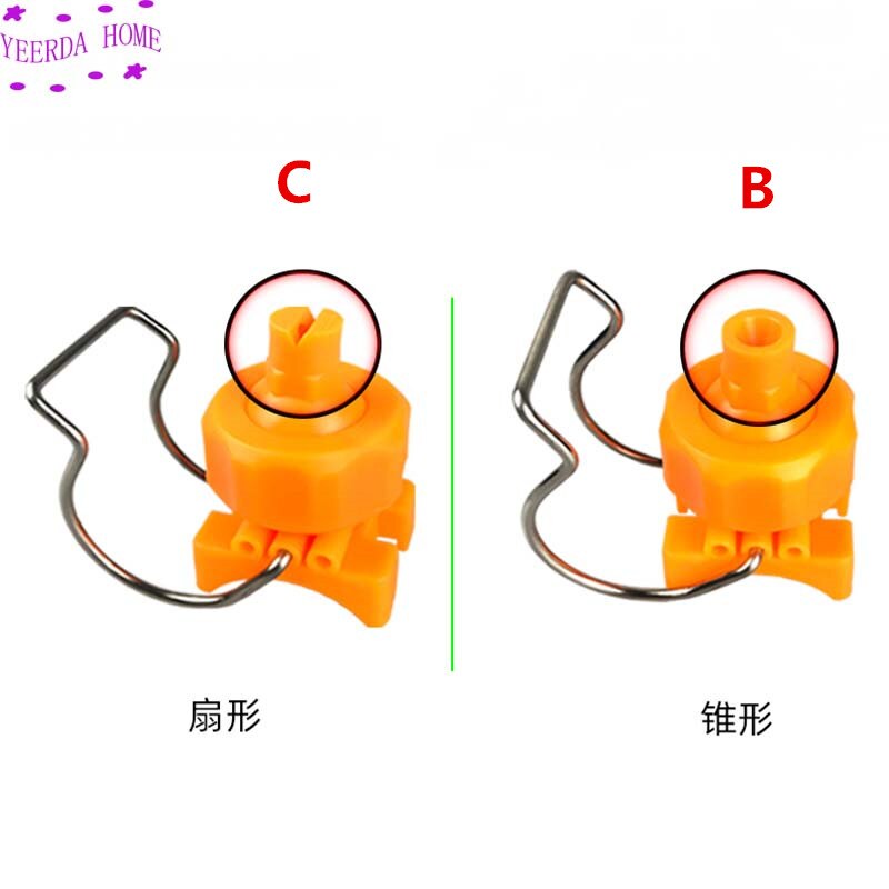 Plastic 1" Adjustable Ball Flat Fan Full Cone Clamp Spray Nozzle Watering Irrigation directly connectiong ball spray tip