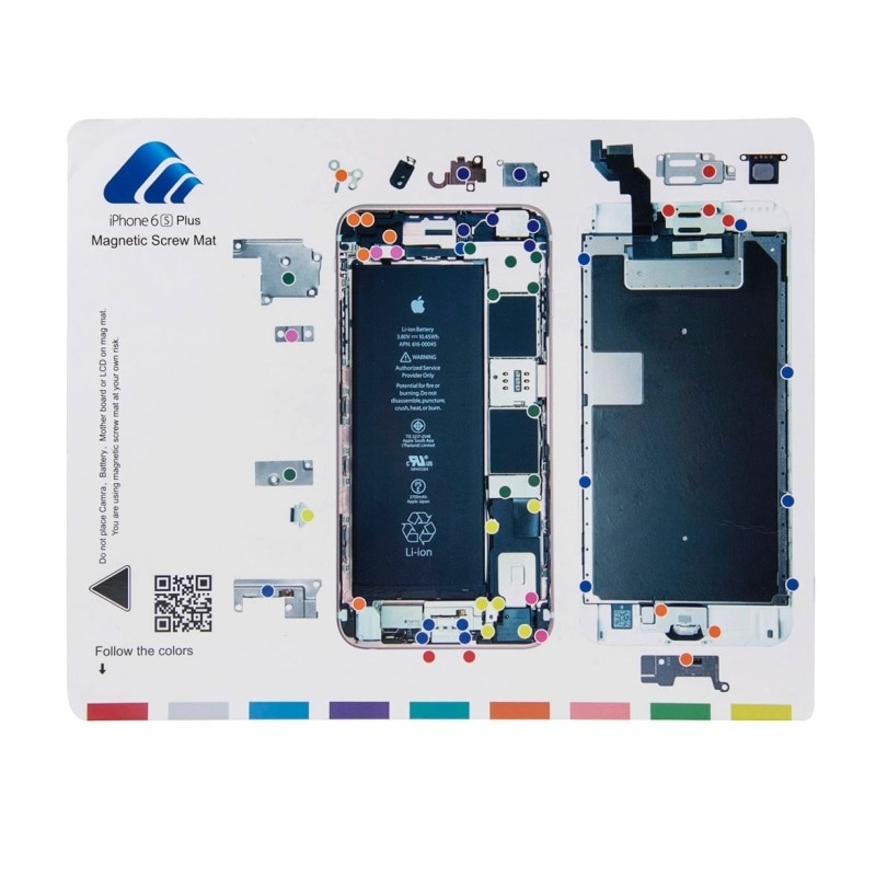 Magnetische schroefmat technic reparatiepad voor iphone, reparatietool voor iphone x xs xr xs max 8 8p 7 7p 6 6s 6p 6sp