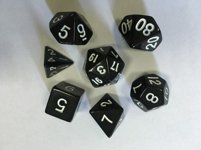 Juego de dados matemáticos para niños, juego de dados de TRPG, 7 unidades
