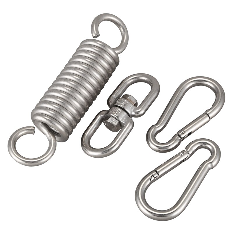 Stainless Steel Hammock Hanging Kit Swivel Hook Capacity Perfect for Hammocks Chairs Baskets Furniture Swings