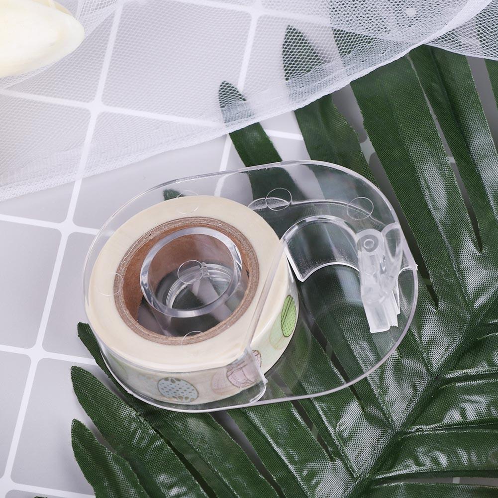 Transparent adhesive tape organizer dispenser cutter portable washi table tape holder box storage office school stationery suppl