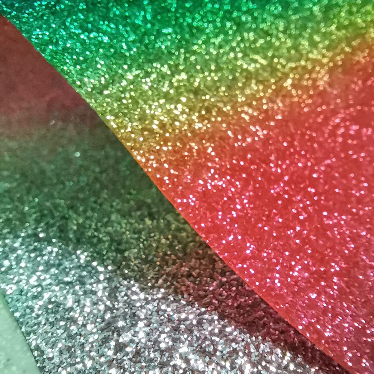 Schillernden Regenbogen Feine Glitter Stoff Sparkle Faux Leder Vinyl Handwerk Nähen Material Bögen, Der Decor DIY