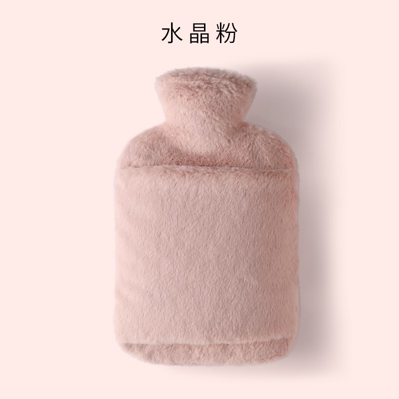 Couverture moelleux Bouillotte chauffe-eau dessin animé 2 litres mignon bouteille d'eau filles Kawaii Bouillotte Peluche mains chauffe EA6RSD: Khaki 2L