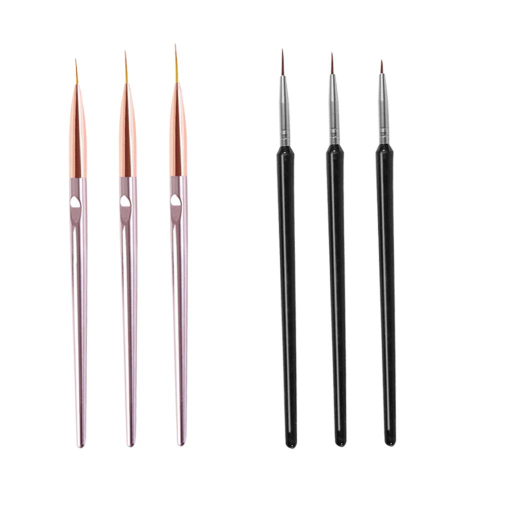 3Pcs Nail Art Pen Set Painting Drawing Flower DIY Leaves Petals Dotting Salon Use Blending Nail Art Tips Builder Details