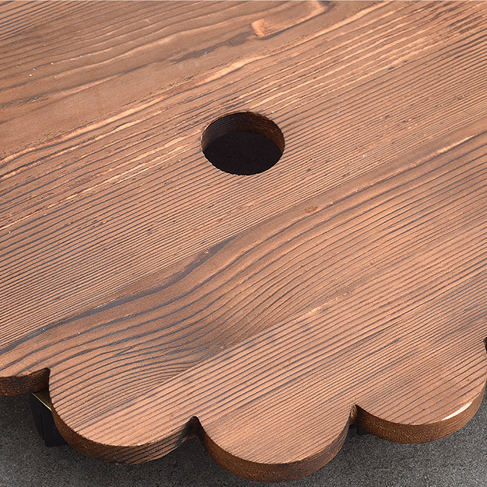 Moveable Wooden Planter Stand With Wheels Round Flower Pot Holder Solid Wood Base Caster Pot Solid Wood Torus With Rollers