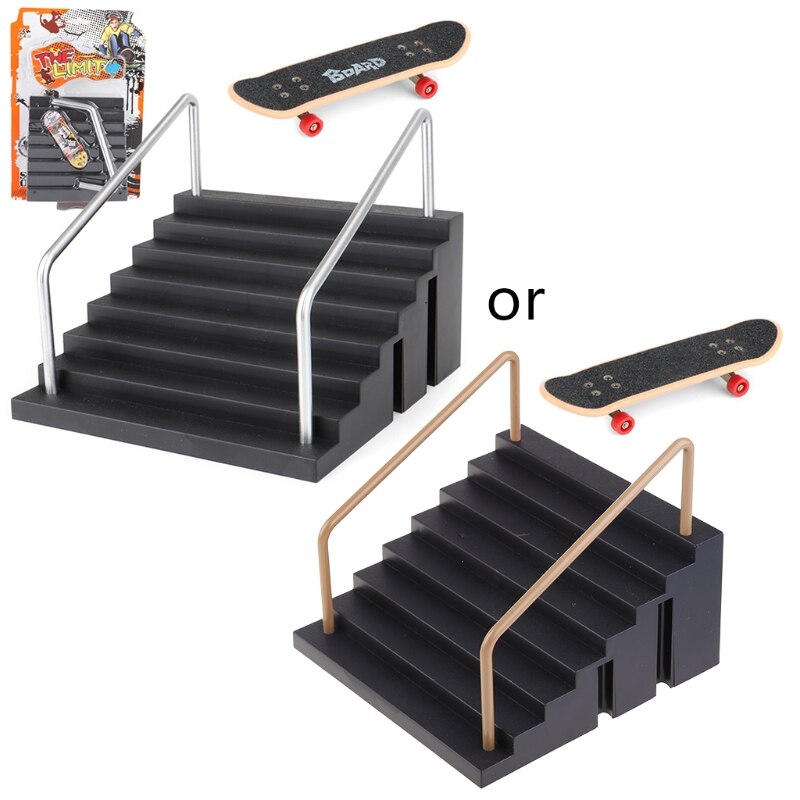 Greppbräda skena park trappsats trappor mini skateboards för barn skateboard spel gxmb: E