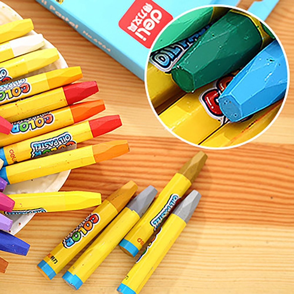 12/18/24/36 Color Non-Toxic Kids Wax Crayon Stick Painting Drawing Sketching Oil Pastel