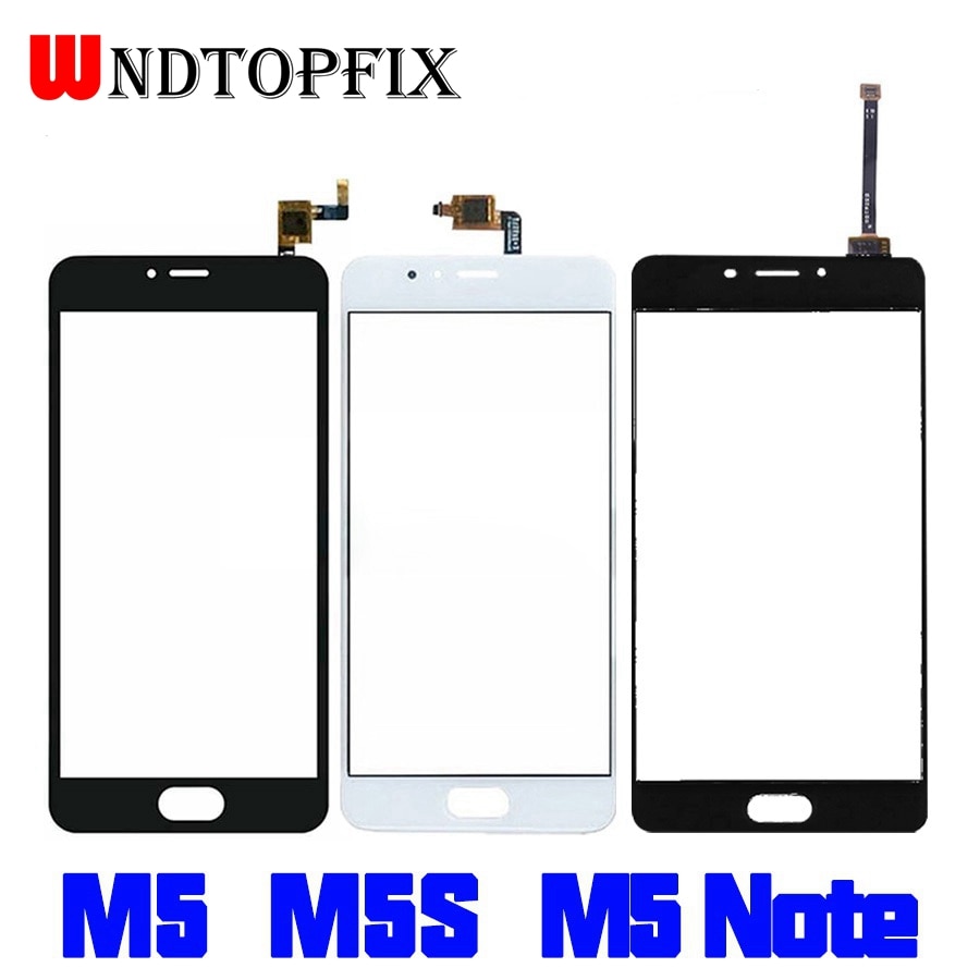TOP Outer glass panel Meizu M5s Touch Screen Digitizer Voor Meizu M5 M5 Mini Vervangende Onderdelen Meizu M5 Note sensor Lens