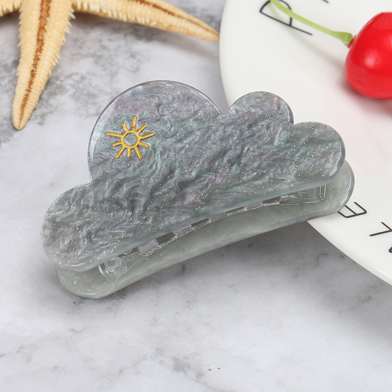Pince à cheveux nuage de rêve du Ramadan avec tondeuse à cheveux nuage casque acrylique et arrière de la tête tondeuse à cheveux: Gris foncé