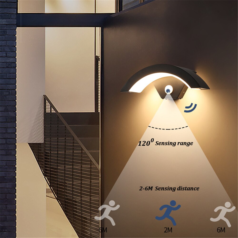 Applique Murale Imperméable en Aluminium au Moderne, Luminaire Décoratif d'Extérieur, Idéal pour un Jardin, une Véranda ou une Maison