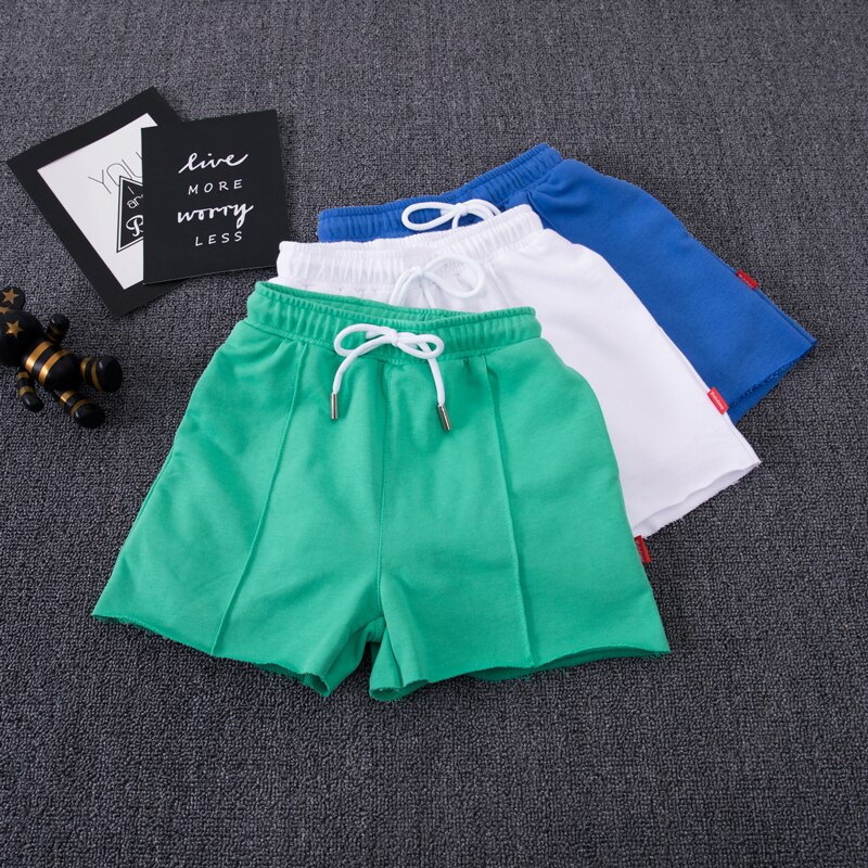Enfant en bas âge enfants garçons Shorts bébé fille vêtements coton couleur unie pantalon pour adolescent école garçons été Shorts