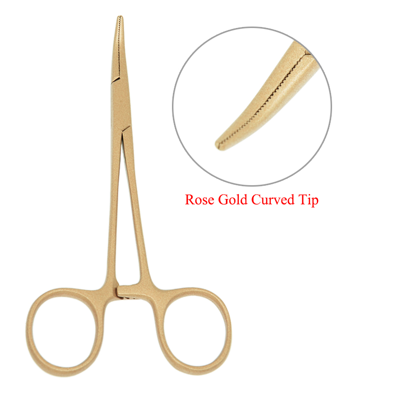 12.5cm Hand Tool Hemostatic Forceps Pet Hair Clamp Fishing Locking Pliers Epilation Tools Straight Curved Tip Pet Forceps D0001A: D0001A-13