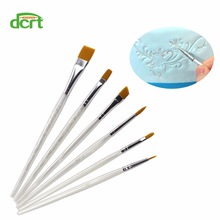 6 stks/set Nylon DIY Cake Decorating Schilderen pen Sugarcraft Bakken Gebak Gereedschappen taart Borstel