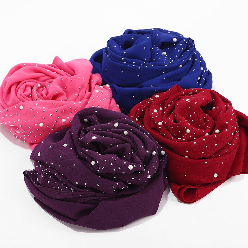 Chiffon Hijabs Schal Turbane Chiffon Schals für muslimische Schleier islamische malaysische Frauen Schleier Hijabs Schal lange Schals