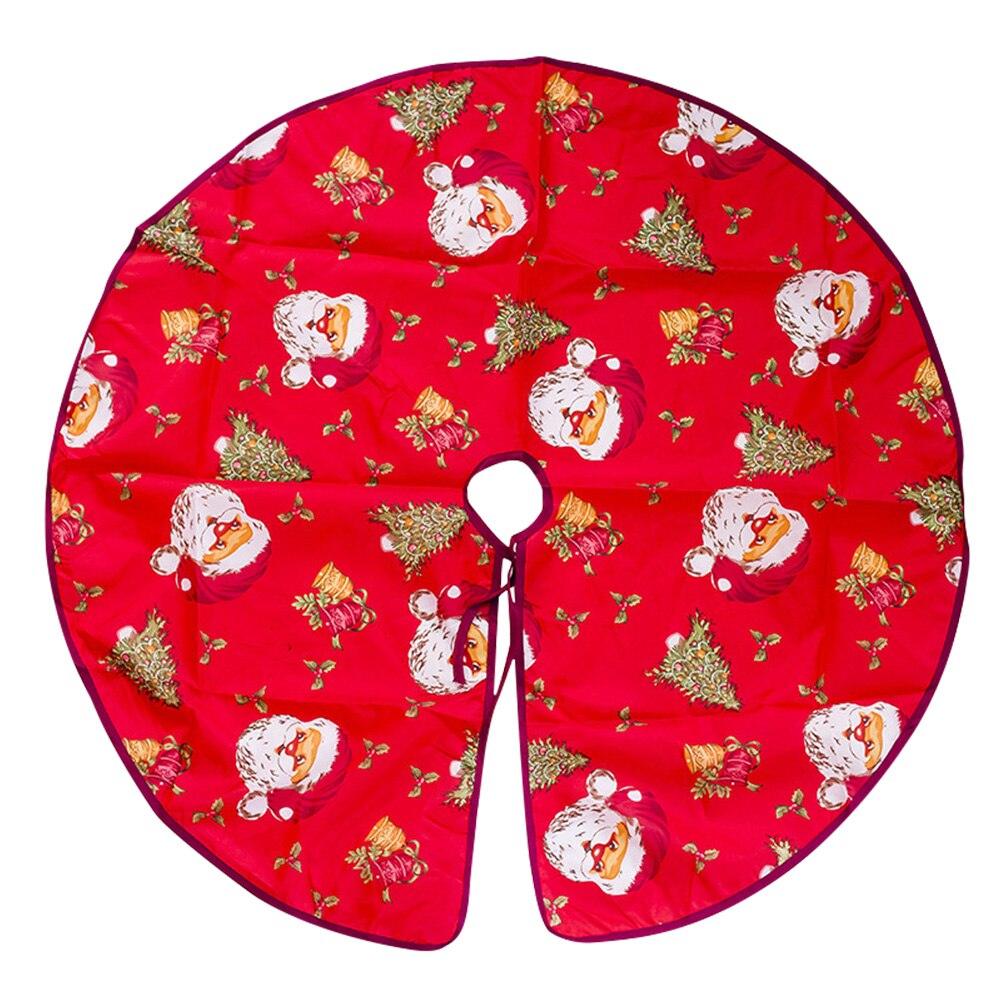 90cm Christmas Tree Skirt Cloth Santa ClausBase Tree Apron Festive Xmas Party Props Christmas Decorations for Tree