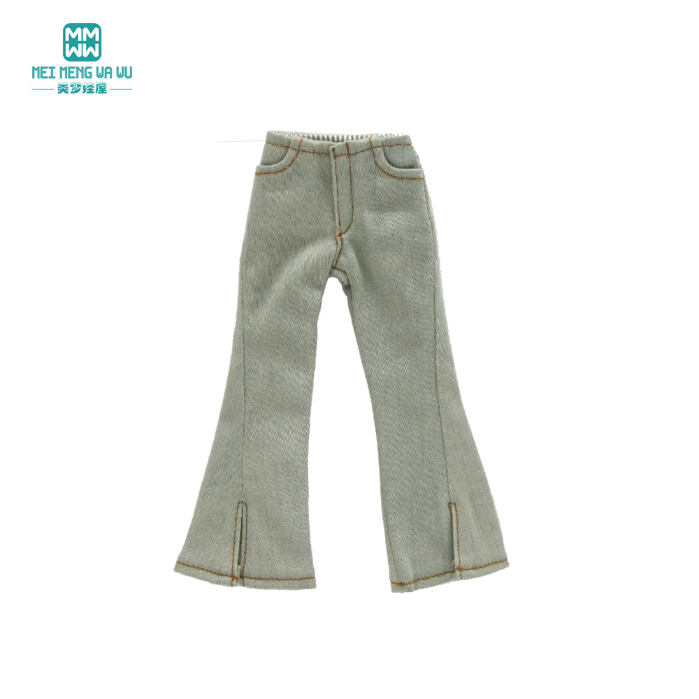 1 Uds. Ropa de muñeca Blyth, ropa de cuero de , faldas, pantalones rasgados para accesorios de muñeca Blyth Azone OB23 OB24 1/6: Azul marino
