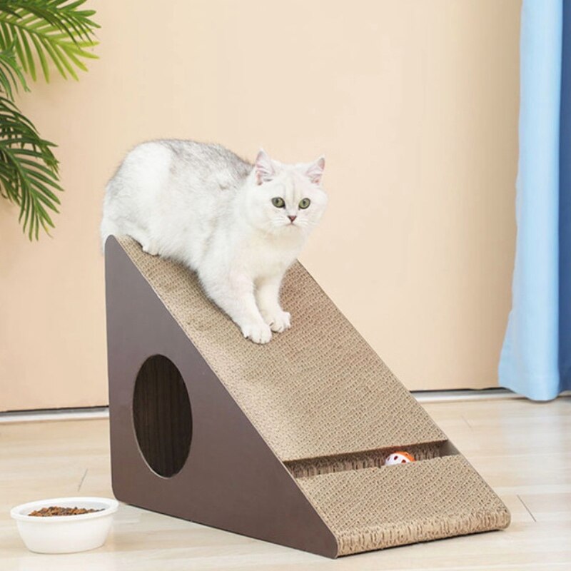 Fun Kat Speelgoed Kat Krasraad S-Vormige Gegolfd Papier Met Katten Klauw Slijpen Nail Schraper Mat Matras Kat levert