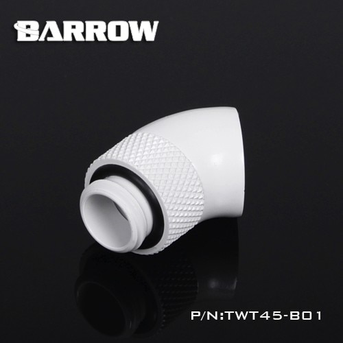 Barrow sort hvid sølv  g1/4 '' gevind 45 graders adapter til roterende montering roterende 45 grader vandkøle adaptere twt 45-b01