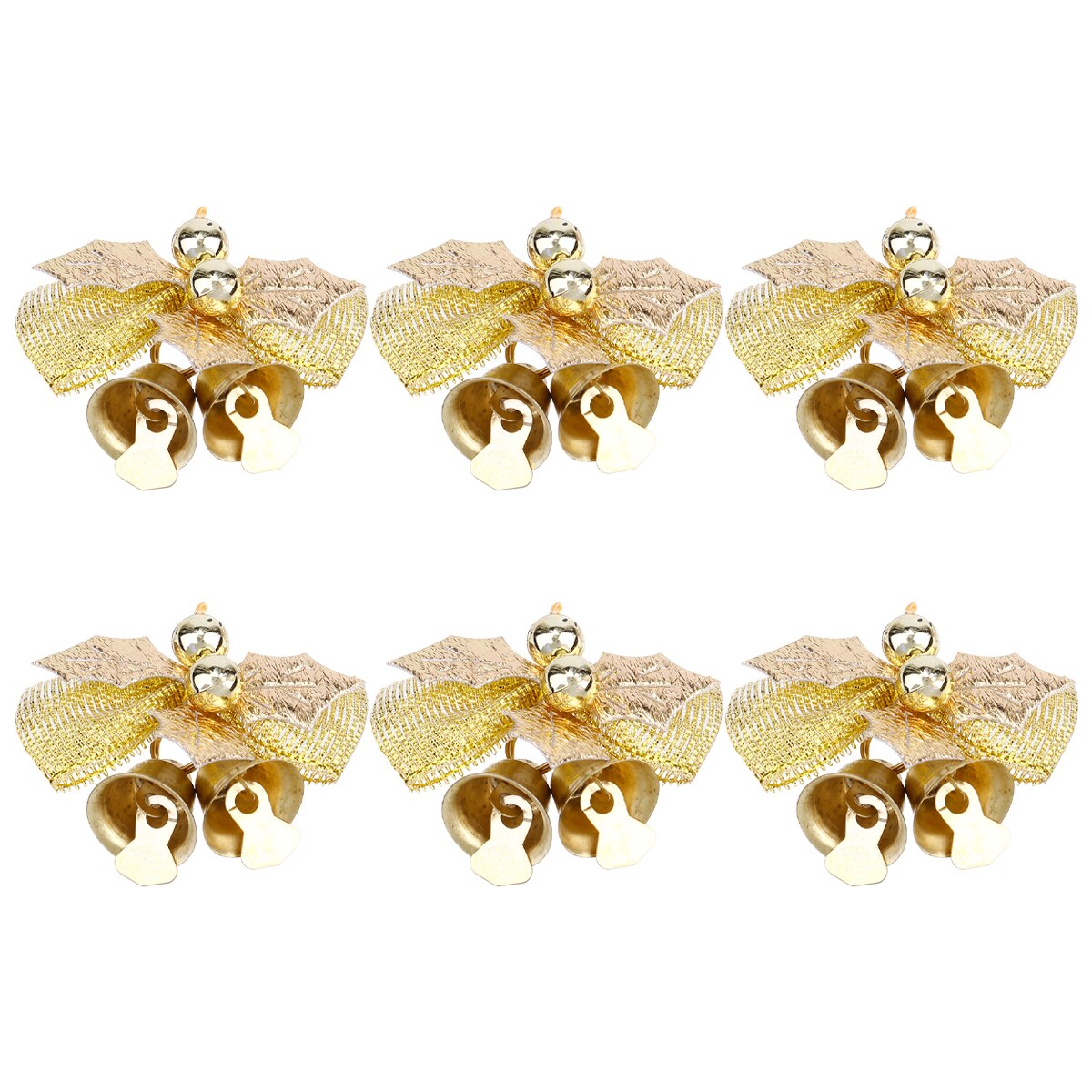 6 sztuk kokardka bożonarodzeniowa tkaniny łuki tkaniny dekoracyjne mini wstążka węzłów drzewo Bowknot wykwintne tkanina dekoracyjna Bowknots boże narodzenie drzewo łuki