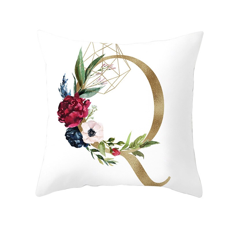 Kids Kussensloop Brief Kussenhoes 45*45 Sierkussen Covers Decor Kussens Bank Polyester Bloemen Home Decor Kussenslopen: 16