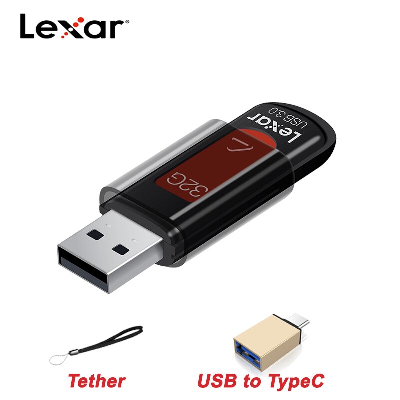 Lexar JumpDrive S57 64GB U Disk 128GB 3,0 USB-Stick Verschlüsselt 32GB Usb-Stick 256GB Stift stick für Computer Telefon: 64GB / ADD TypeC
