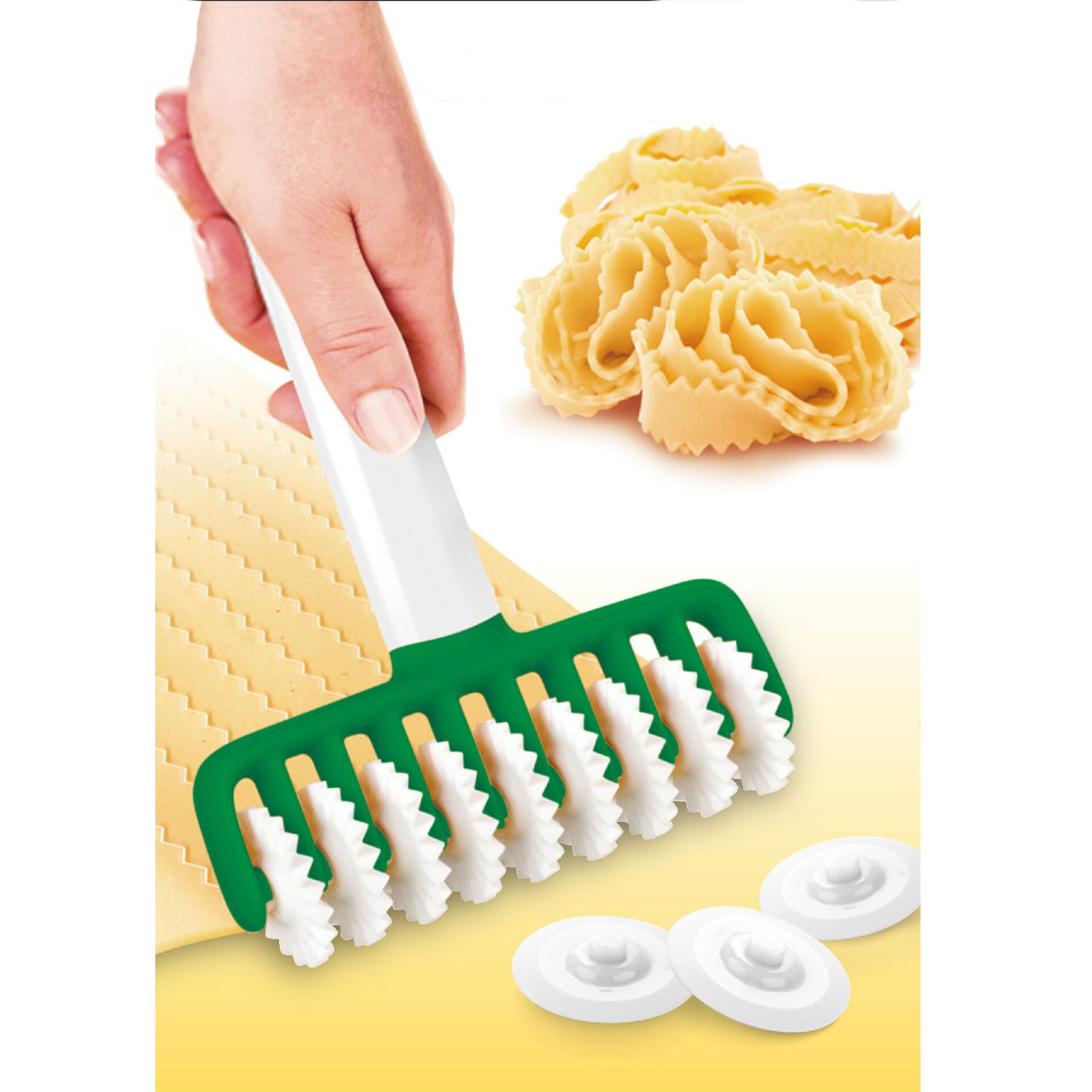 Multifunctional Noodles Pasta Knife Cutter Portable Spaghetti Roller Cutter Kitchen Baking Cooking Cookie Vegetable Maker Cutter