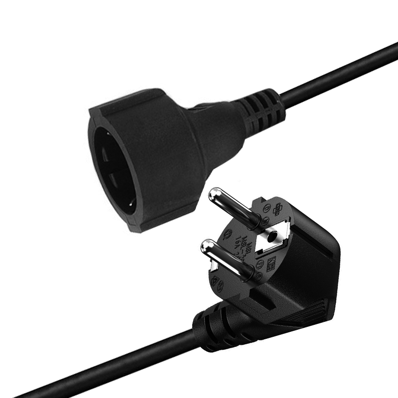Power Extension Cable EU CEE7/7 Male to Female Euro Schuko Power Extension Cord 0.5M/1M/1.5M/3M/5M for Indoor Home
