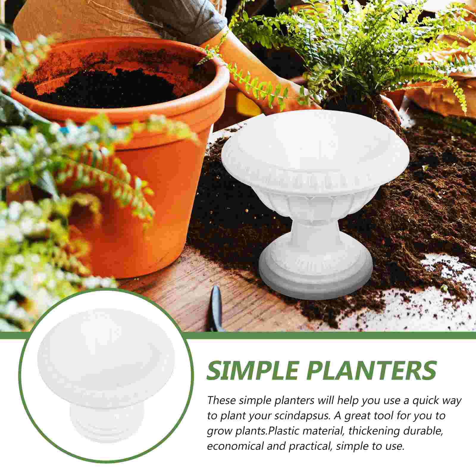 Hydroponic Flower Pot Plastic Roman Pillar Flower Pot Large Roman Column Flowerpot Garden Balcony Flowerpots