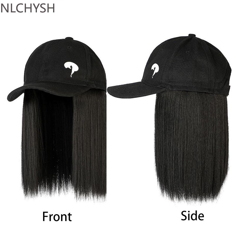 Cool Pruiken Met Een Hoed Baseball Pruiken Cap Body Cap Korte Steil Haar Pruik Cap Zonnehoed Korte Gladde Pruik hoed Pruik Korte Pruik Capeline