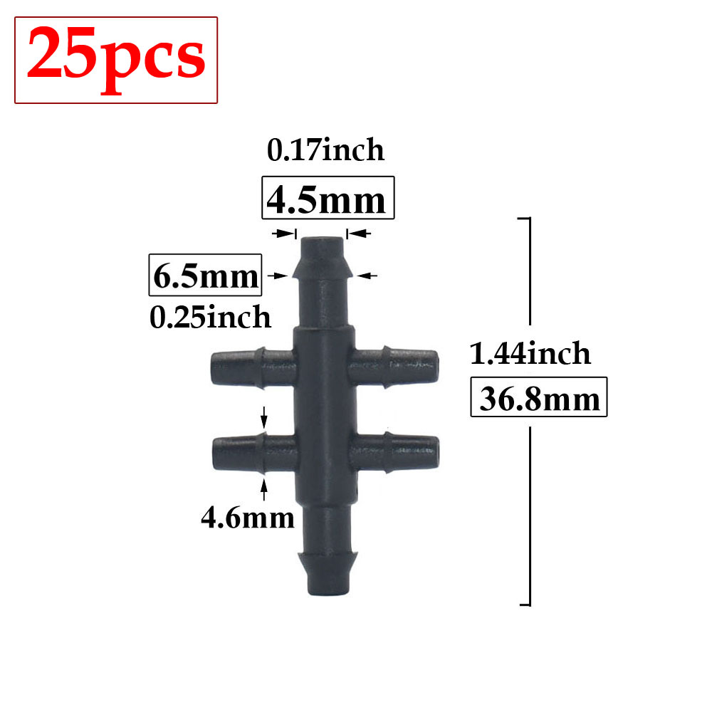 25 stücke 3/5 4/7 Schlauchtülle Anschluss 1/4'' & 1/8'' Schlauch Schlauch Wasser Splitter gemeinsam Abschläge Kreuz Eng stecker Tropf bewässerung System: Licht Grün