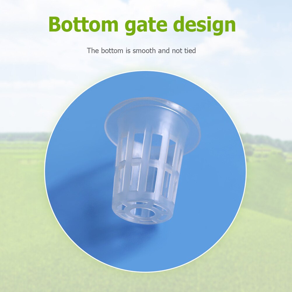 50pcs Hydroponic Colonization Mesh Pot Plant Grow Pots Hydroponic Aeroponic Planting Grow Clone Nursery Plant Soilless Basket