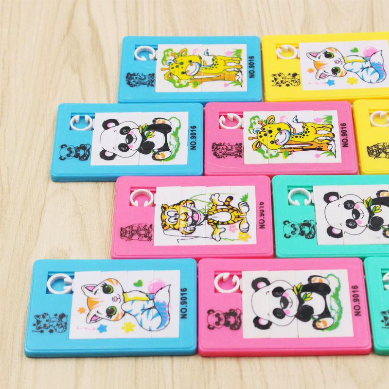 Huilong 3d Puzzles Animal Toys Children Kids Classic Puzzles Infant Children Plastic Sliding Grid Three-dimensional Random